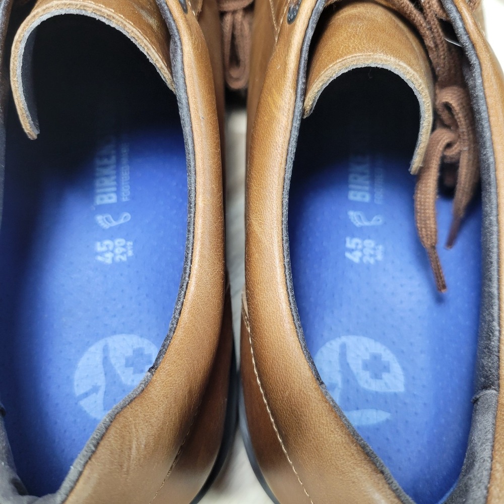 Birkenstock Honnef 365 Cognac Brown Leather Menβ Sneaker Shoes Size 12 EU 46 - Picture 10 of 13